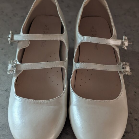 Dream Pairs Girls Mary Jane Dress Shoes –White Pumps w/Rhinestone Buckle – Size5 - Picture 5 of 5